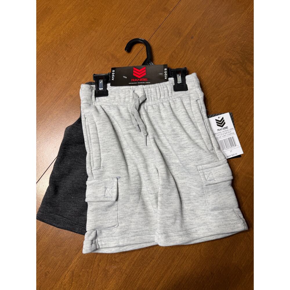 Range Boys Toddler Shorts 2-Pack 3T Drawstring Adjustable Waist